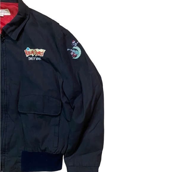 Rare 1986 Rolling Stones Dirty Work Tour Jacket Size L - Picture 3 of 11